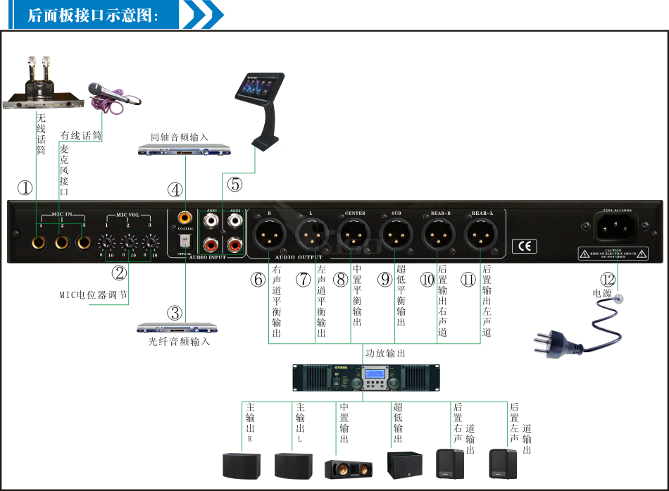 崔帕斯数字KTV前级效果器-TP980A