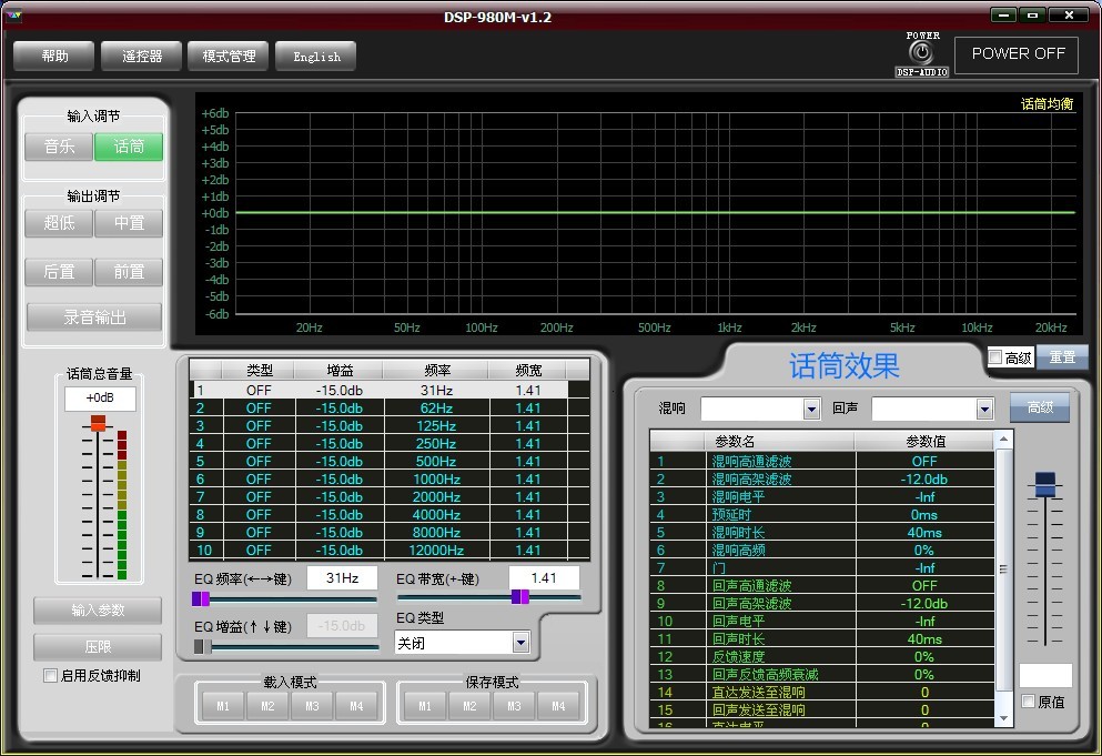 崔帕斯数字KTV前级效果器-TP980M