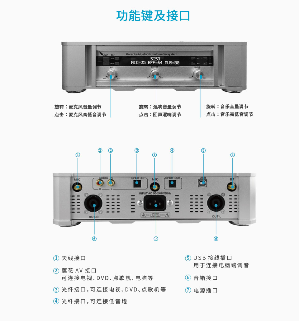 崔帕斯出品多功能CS-2.0客厅KTV音响套装