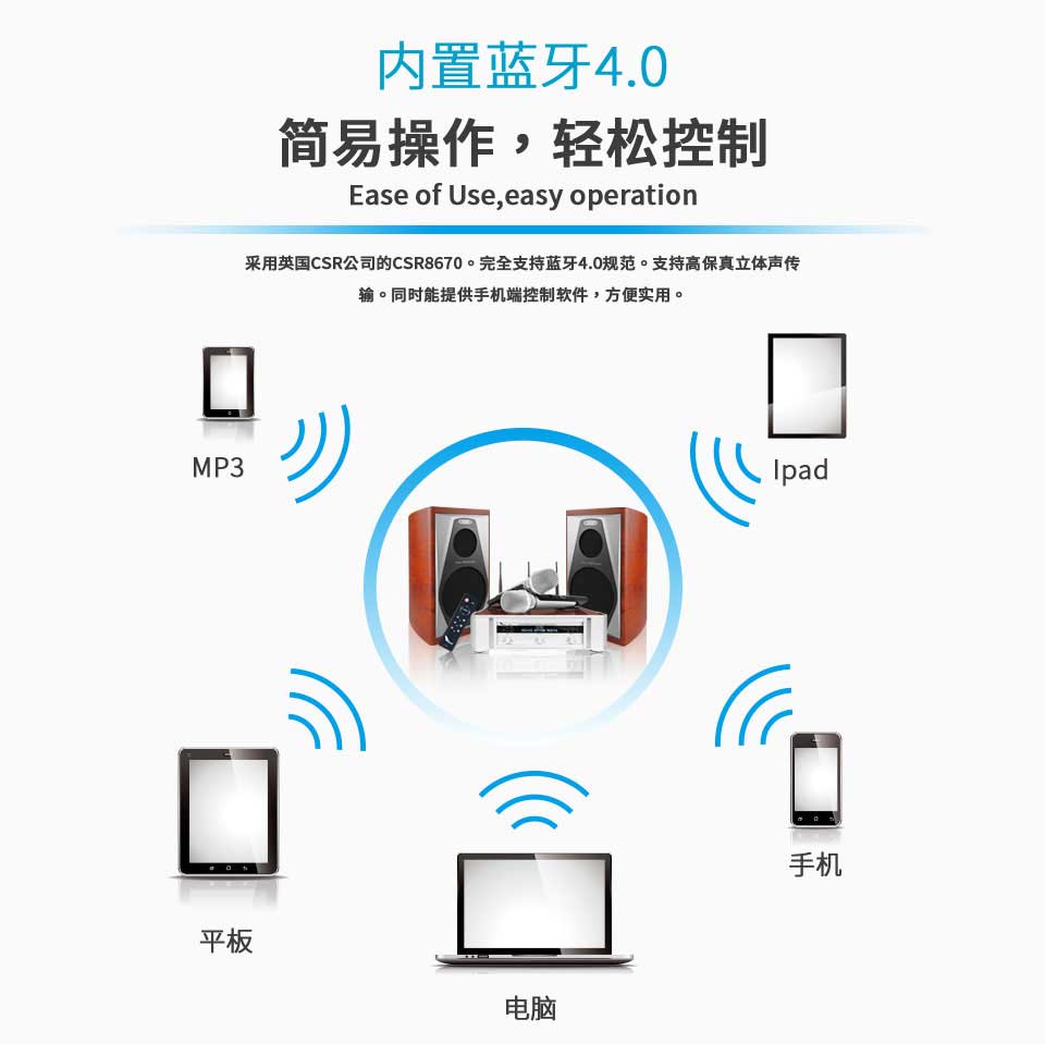 崔帕斯出品多功能CS-2.0客厅KTV音响套装