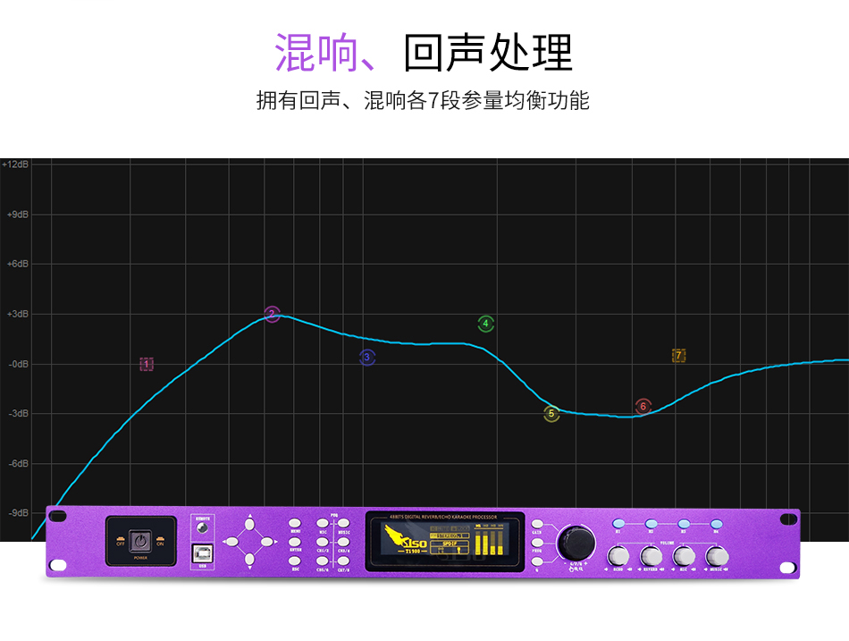 崔帕斯出品专业KTV前级效果器 SISO T1980