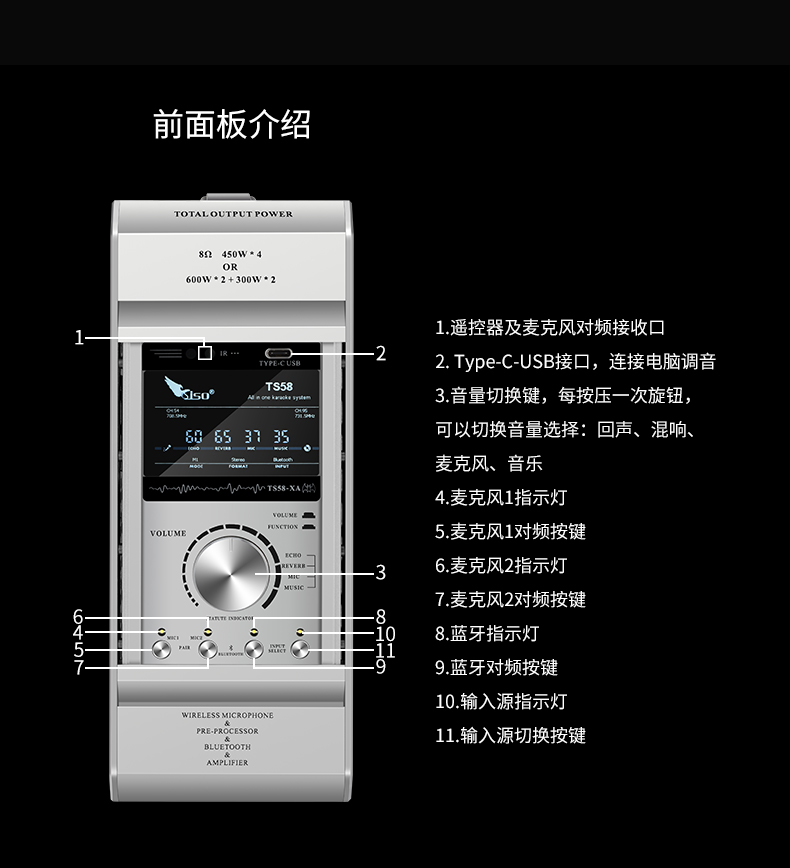 崔帕斯出品专业KTV前级效果器 SISO T1980